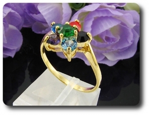 BAGUE TOPAZE MULTICOLORE