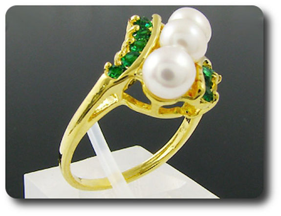 3x6mm Fresh Water Pearl Ring