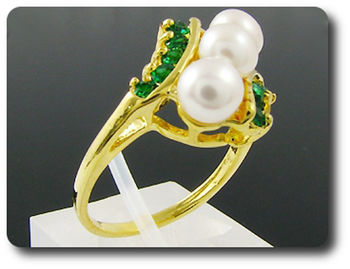 3x6mm Fresh Water Pearl Ring