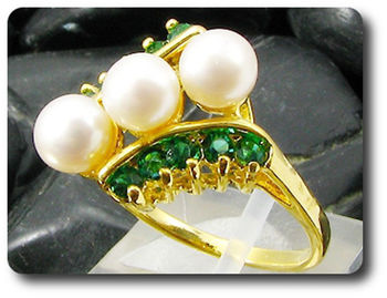 3x6mm Fresh Water Pearl Ring