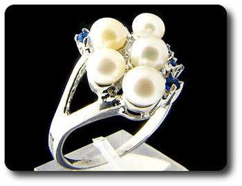 5x4mm Fresh Water Pearl Ring