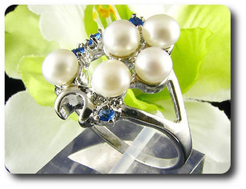 5x4mm Fresh Water Pearl Ring