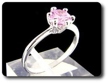 1x5mm Pink Sapphire Ring