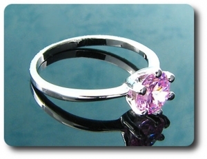 1x5mm Pink Sapphire Ring