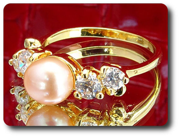 1x8mm Fresh Water Pearl Ring