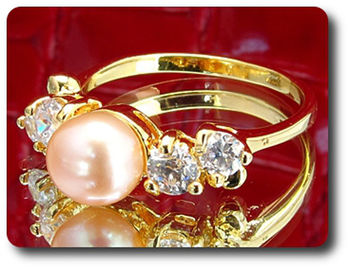 1x8mm Fresh Water Pearl Ring