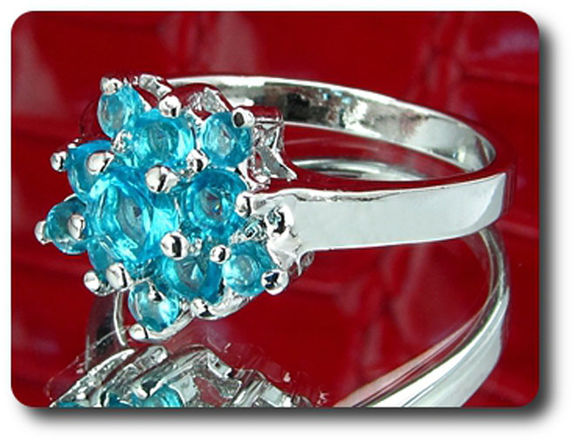 BAGUE TOPAZE BLEU