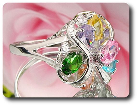 BAGUE TOPAZE MULTICOLORE