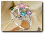 BAGUE TOPAZE MULTICOLORE