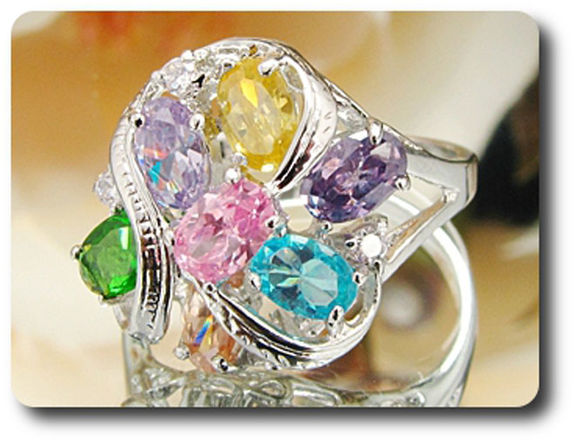 BAGUE TOPAZE MULTICOLORE
