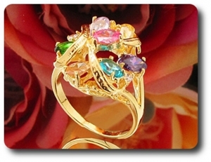 BAGUE TOPAZE MULTICOLORE