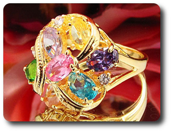 BAGUE TOPAZE MULTICOLORE
