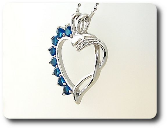 8x4 mm Blue Sapphire Pendant