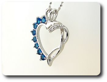 8x4 mm Blue Sapphire Pendant