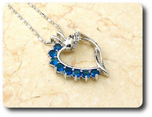 8x4 mm Blue Sapphire Pendant