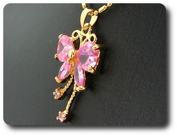 6x8-2 mm Pink Sapphire Pendant