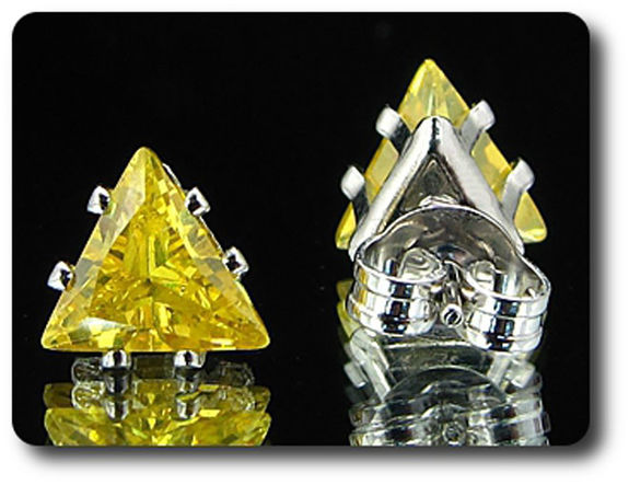 BOUCLES D'OREILLE TOPAZE JAUNE