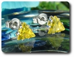 BOUCLES D'OREILLE TOPAZE JAUNE