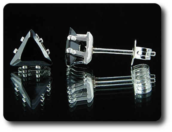 BOUCLES D'OREILLE SAPHIR NOIR