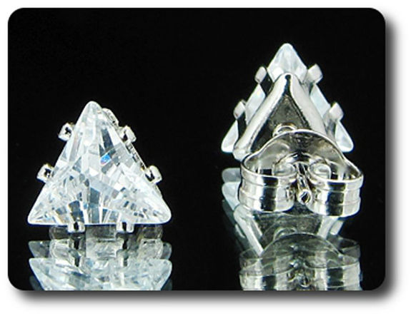 2x7mm Simulated Diamond Earrings