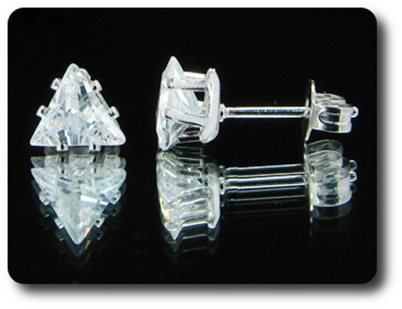 2x7mm Simulated Diamond Earrings