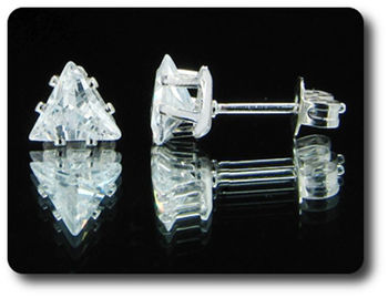 2x7mm Simulated Diamond Earrings