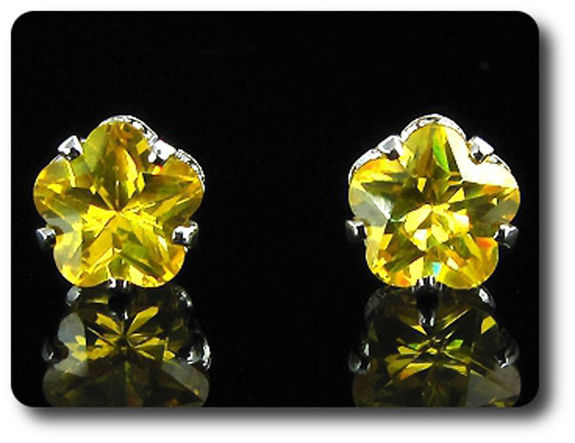 BOUCLES D'OREILLE TOPAZE JAUNE