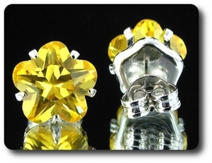 BOUCLES D'OREILLE TOPAZE JAUNE