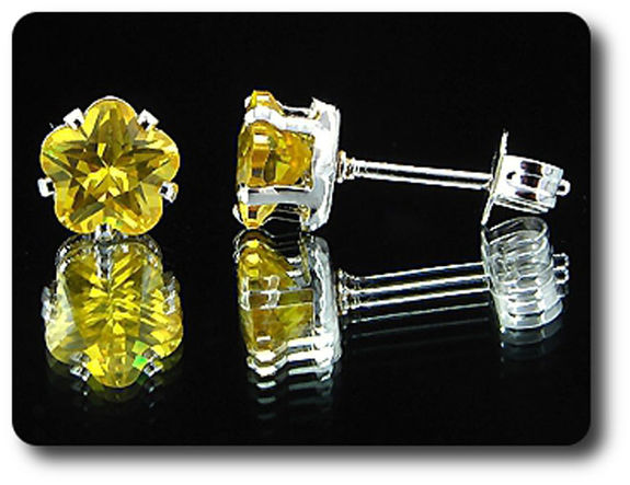 BOUCLES D'OREILLE TOPAZE JAUNE