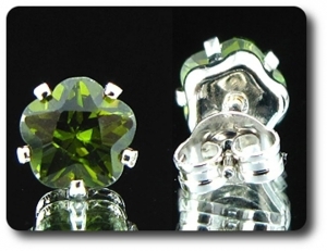 BOUCLES D'OREILLE SAPHIR VERT