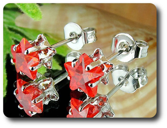 BOUCLES D'OREILLE RUBIS