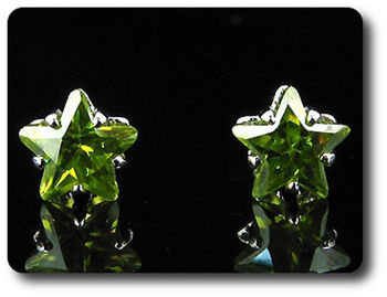 BOUCLES D'OREILLE SAPHIR VERT