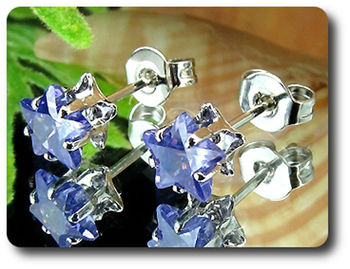 2x6mm Purple Amethyst Earrings