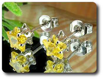 BOUCLES D'OREILLE TOPAZE JAUNE