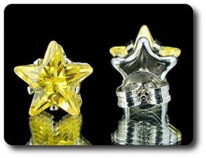 BOUCLES D'OREILLE TOPAZE JAUNE