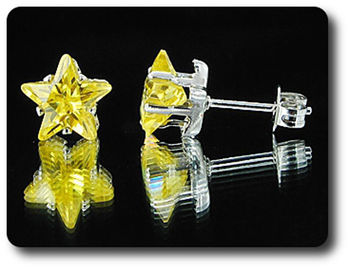 BOUCLES D'OREILLE TOPAZE JAUNE