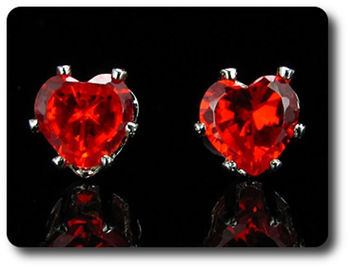 BOUCLES D'OREILLE RUBIS