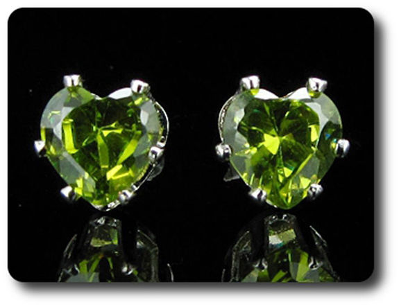 BOUCLES D'OREILLE SAPHIR VERT