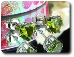 BOUCLES D'OREILLE SAPHIR VERT
