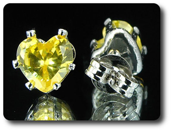 BOUCLES D'OREILLE TOPAZE JAUNE