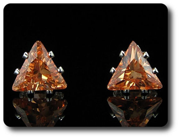 BOUCLES D'OREILLE SAPHIR ORANGE