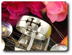 BAGUE HOMME MOTIF CROIX