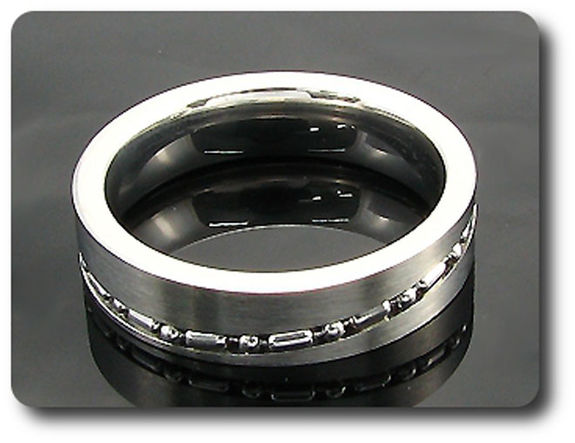 BAGUE HOMME MOTIF CHAINE