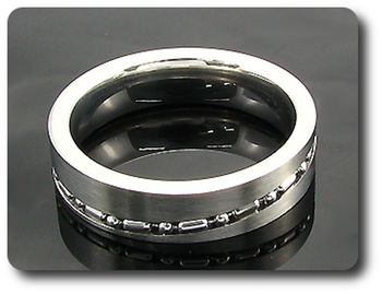 BAGUE HOMME MOTIF CHAINE