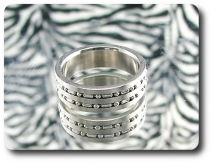 BAGUE HOMME DOUBLE CHAINE