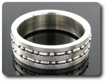 BAGUE HOMME DOUBLE CHAINE