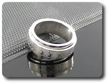 BAGUE HOMME MOTIF FEU