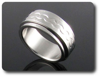 BAGUE HOMME MOTIF VAGUES
