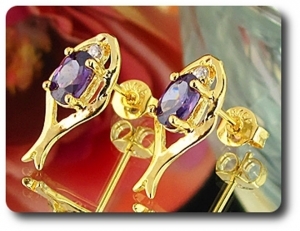 BOUCLES D'OREILLE AMETHYSTE