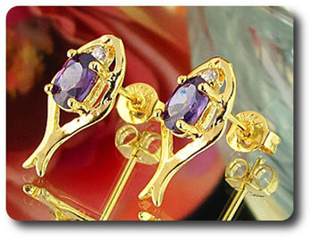 BOUCLES D'OREILLE AMETHYSTE